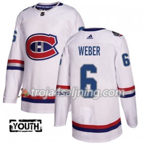Montreal Canadiens tröja Shea Weber 6 Vit 2017-2018 Adidas Classic Authentic - NHL Tröjor Barn